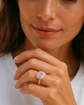 Bling Collection - Pink Sapphire Gemstone Ring (Cubic Zirconia) (Sterling)