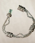 Sterling Silver INDO Bali Byzantine Bracelet - Estate Sale (Great Condition)