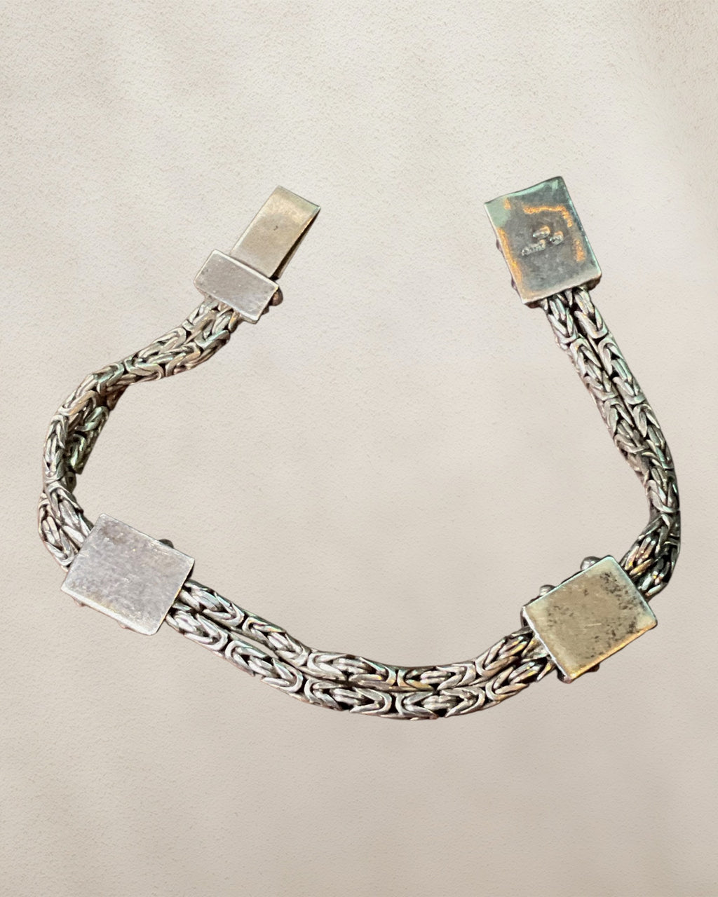 Sterling Silver INDO Bali Byzantine Bracelet - Estate Sale (Great Condition)