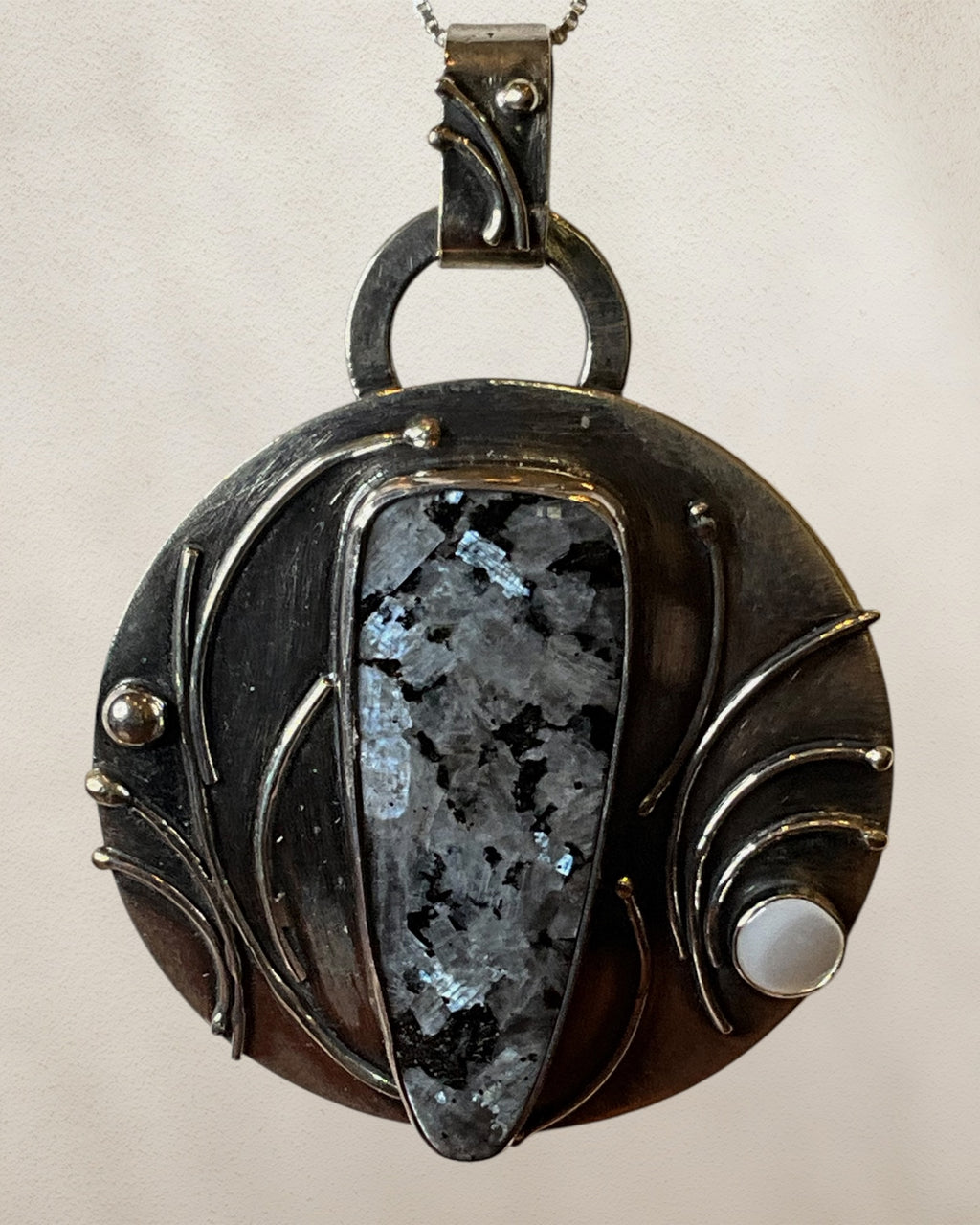 Regina Marie Sterling Silver Pendant Necklace with 18” Snake Chain - Estate Sale (Great Condition)