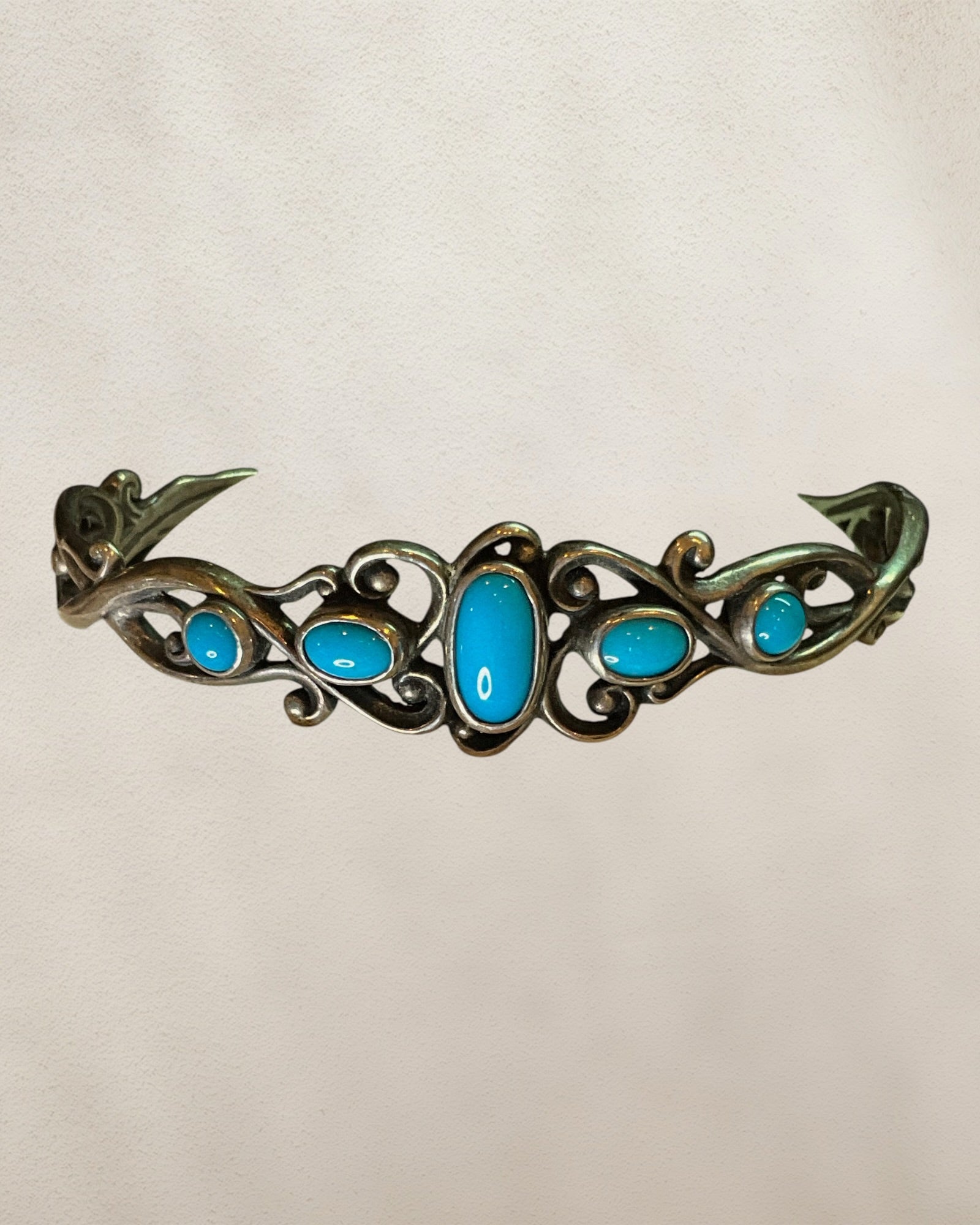 Carolyn Pollock Sterling Silver Sleeping Beauty Turquoise Cuff - Estate Sale (Great Condition)