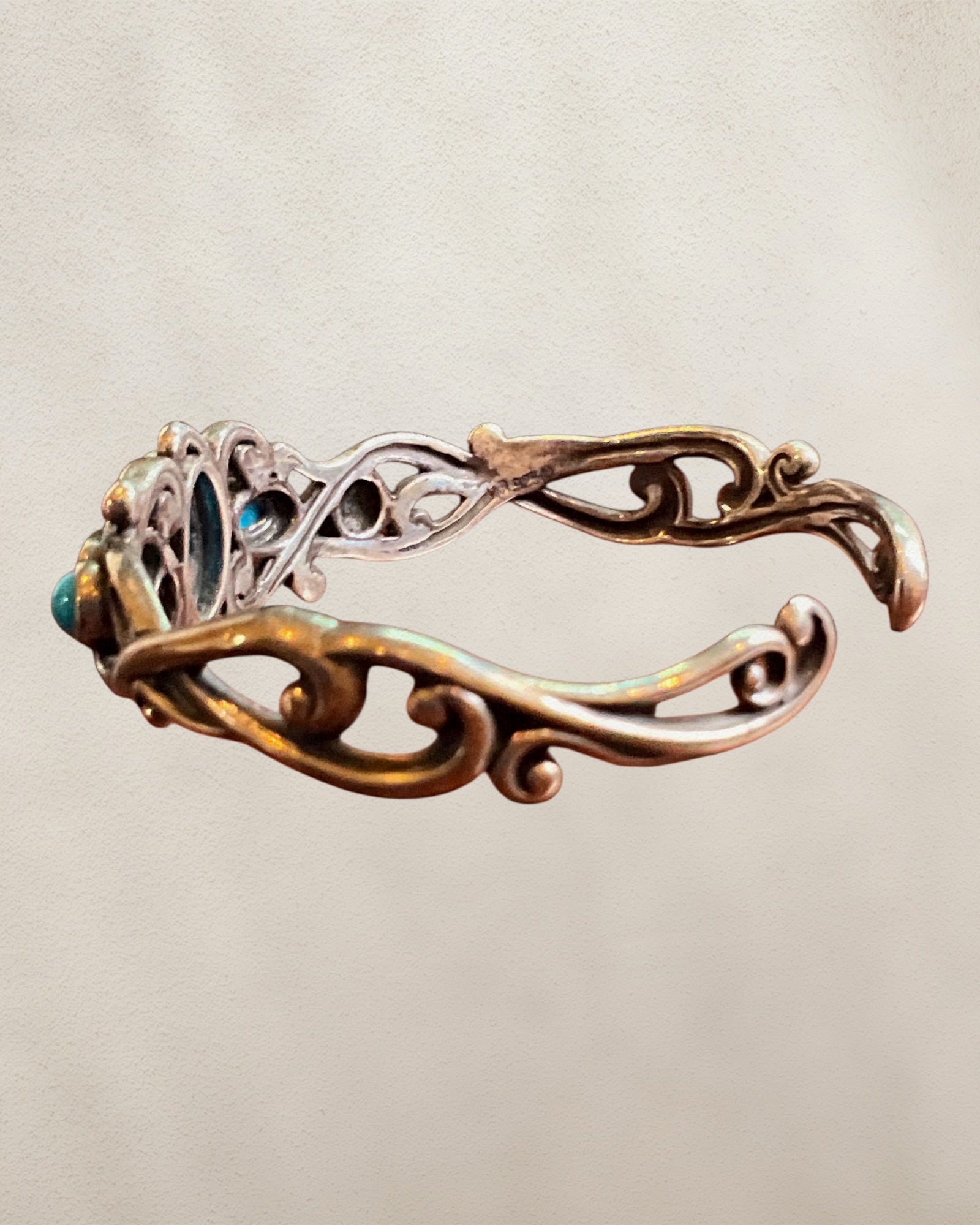 Carolyn Pollock Sterling Silver Sleeping Beauty Turquoise Cuff - Estate Sale (Great Condition)
