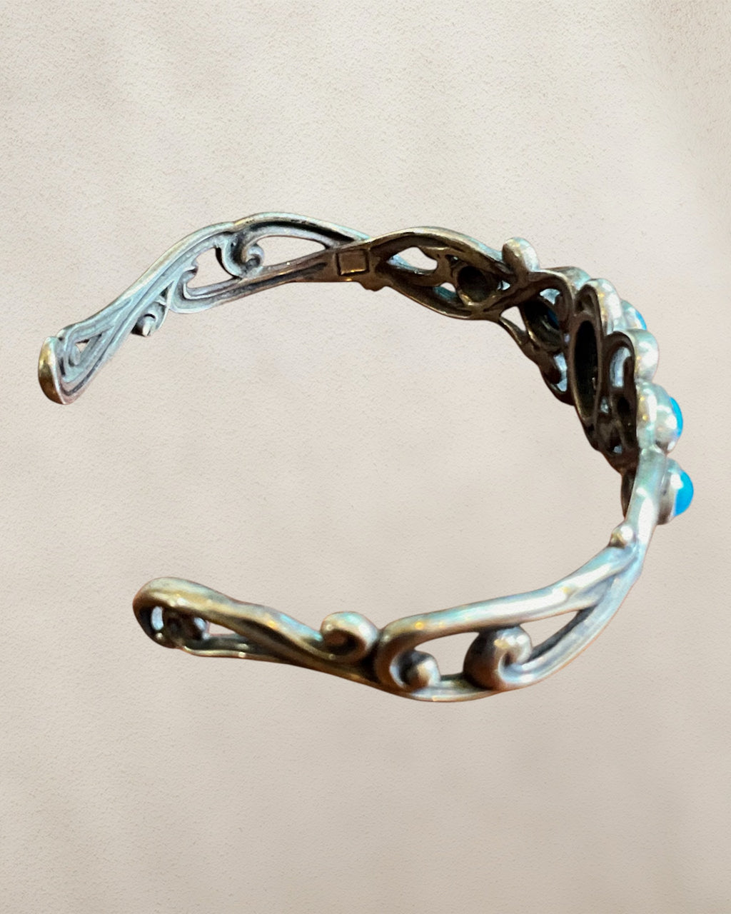 Carolyn Pollock Sterling Silver Sleeping Beauty Turquoise Cuff - Estate Sale (Great Condition)