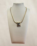 Avon Gold Tone Cubic Zirconia Pendant Necklace - Estate Sale (Great Condition)