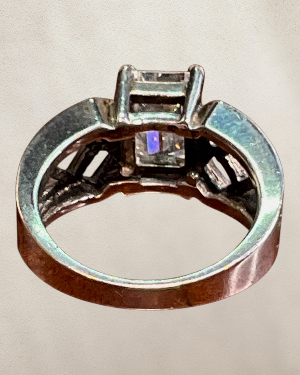 Sterling Silver Cubic Zirconia Gemstone Ring