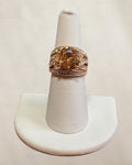 Rose Gold Citrine & CZ Ring - Estate Sale (Great Condition)