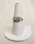 Sterling Silver 3 Stone Gemstone Ring Estate Sale (Great Condition)