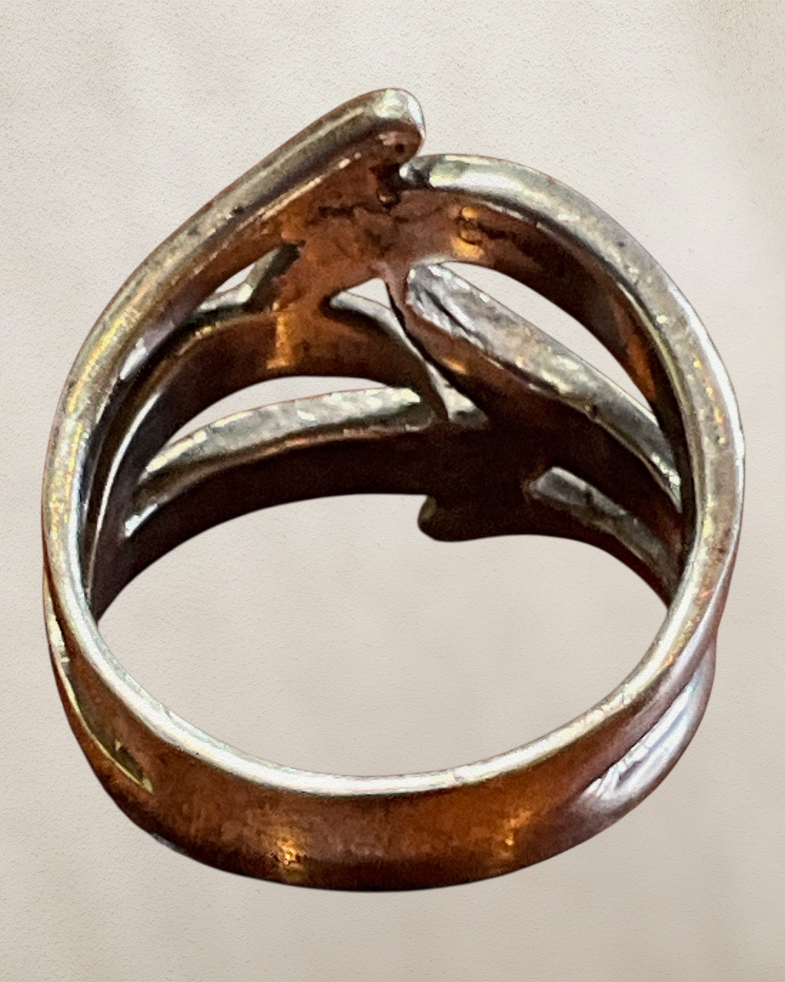 Sterling Silver Swirl Design Ring - Estate Sale (Great Condition)