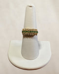 Sterling Silver Emerald and CZ Gemstone Ring - Estate Sale (Great Condition)
