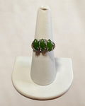 Sterling Silver & Nephrite Jade Gemstone Ring - Estate Sale (Great Condition)