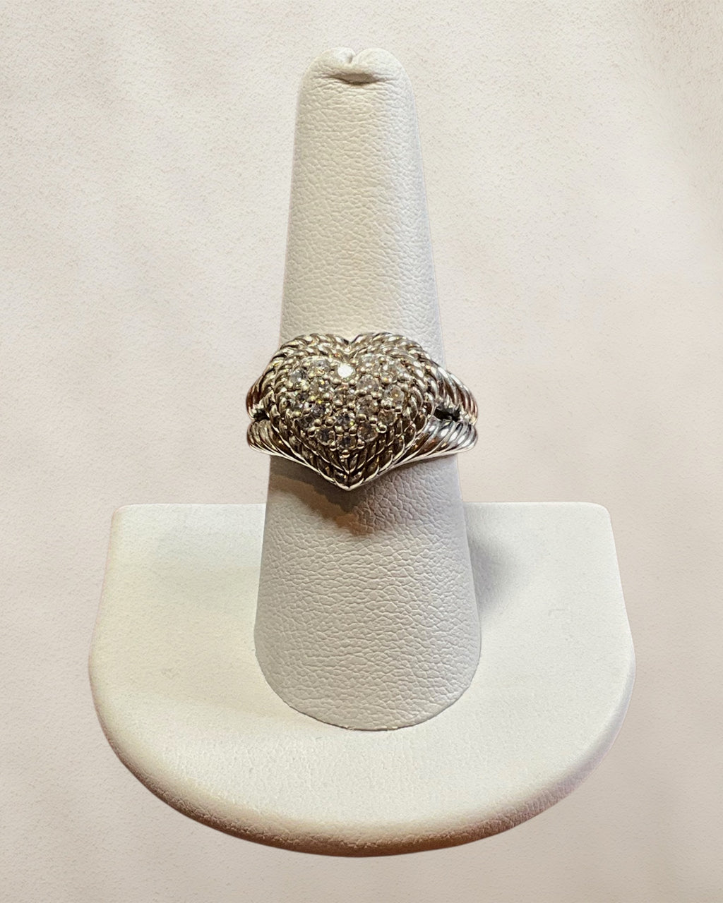 Judith Ripka Sterling Silver Ring - Estate Sale (Great Condition)