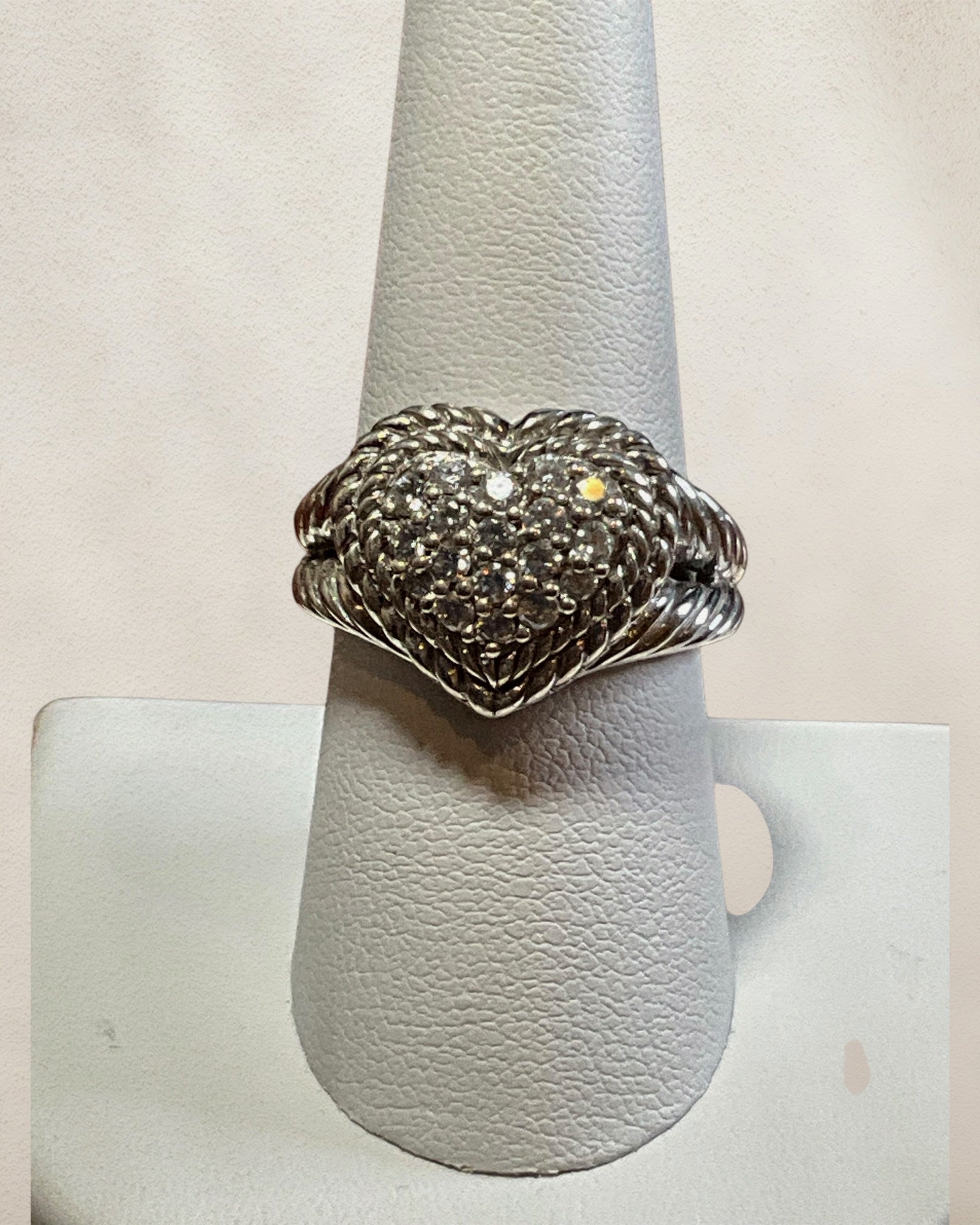 Judith Ripka Sterling Silver Ring - Estate Sale (Great Condition)
