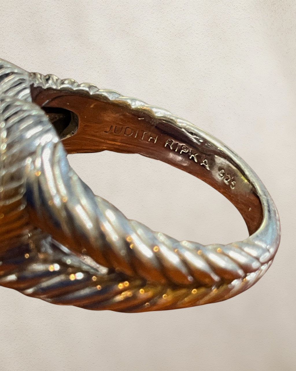 Judith Ripka Sterling Silver Ring - Estate Sale (Great Condition)