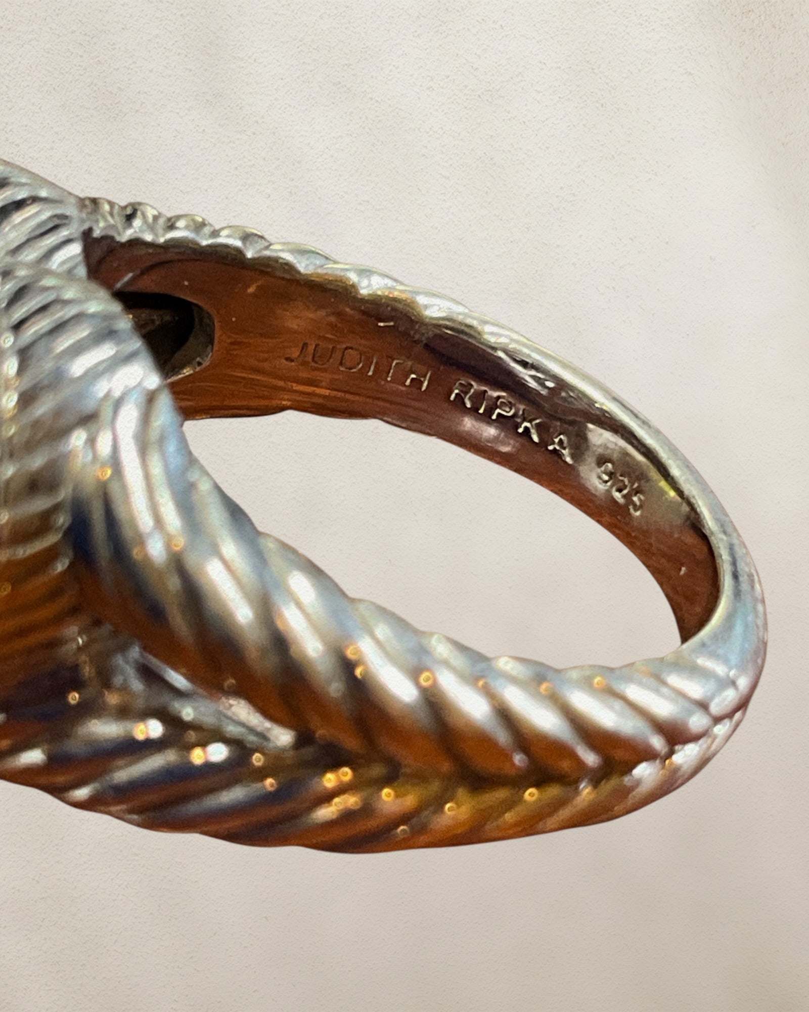 Judith Ripka Sterling Silver Ring - Estate Sale (Great Condition)