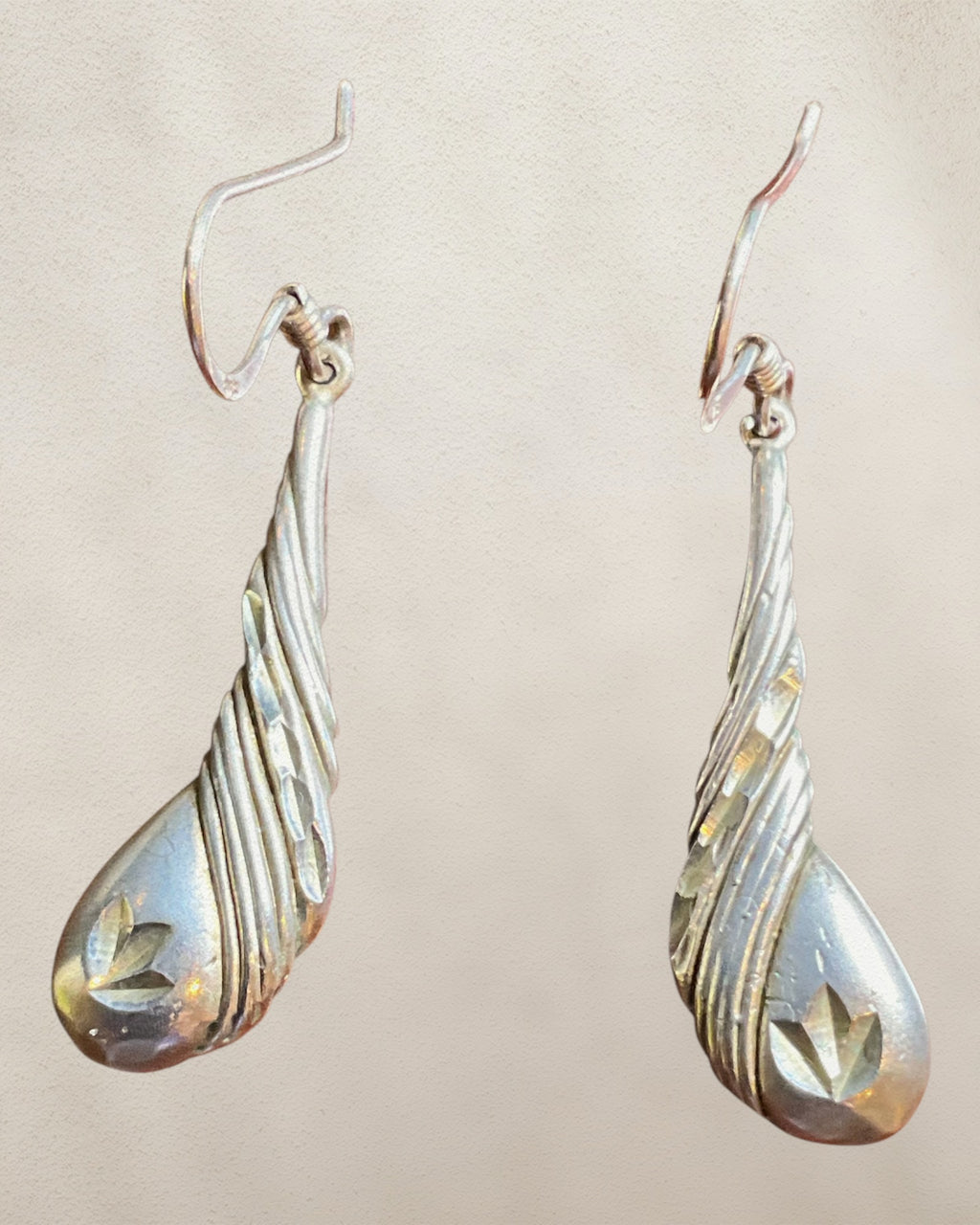 Sterling Silver Dangle Earrings - Estate Sale (Great Condition)