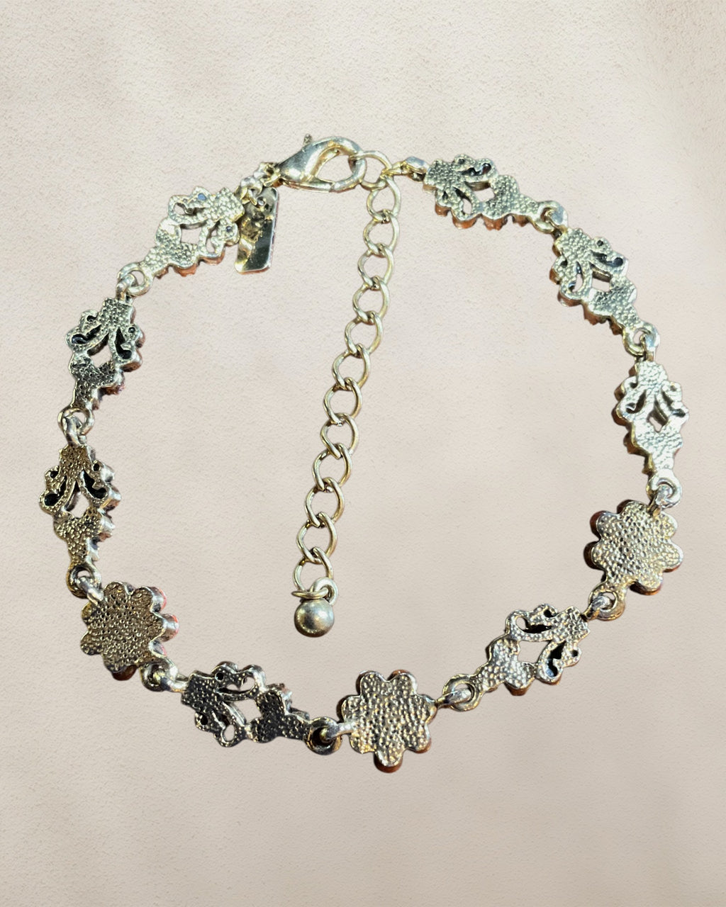 Bronze Adjustable Flower Bracelet - Estate Sale (Great Condition)