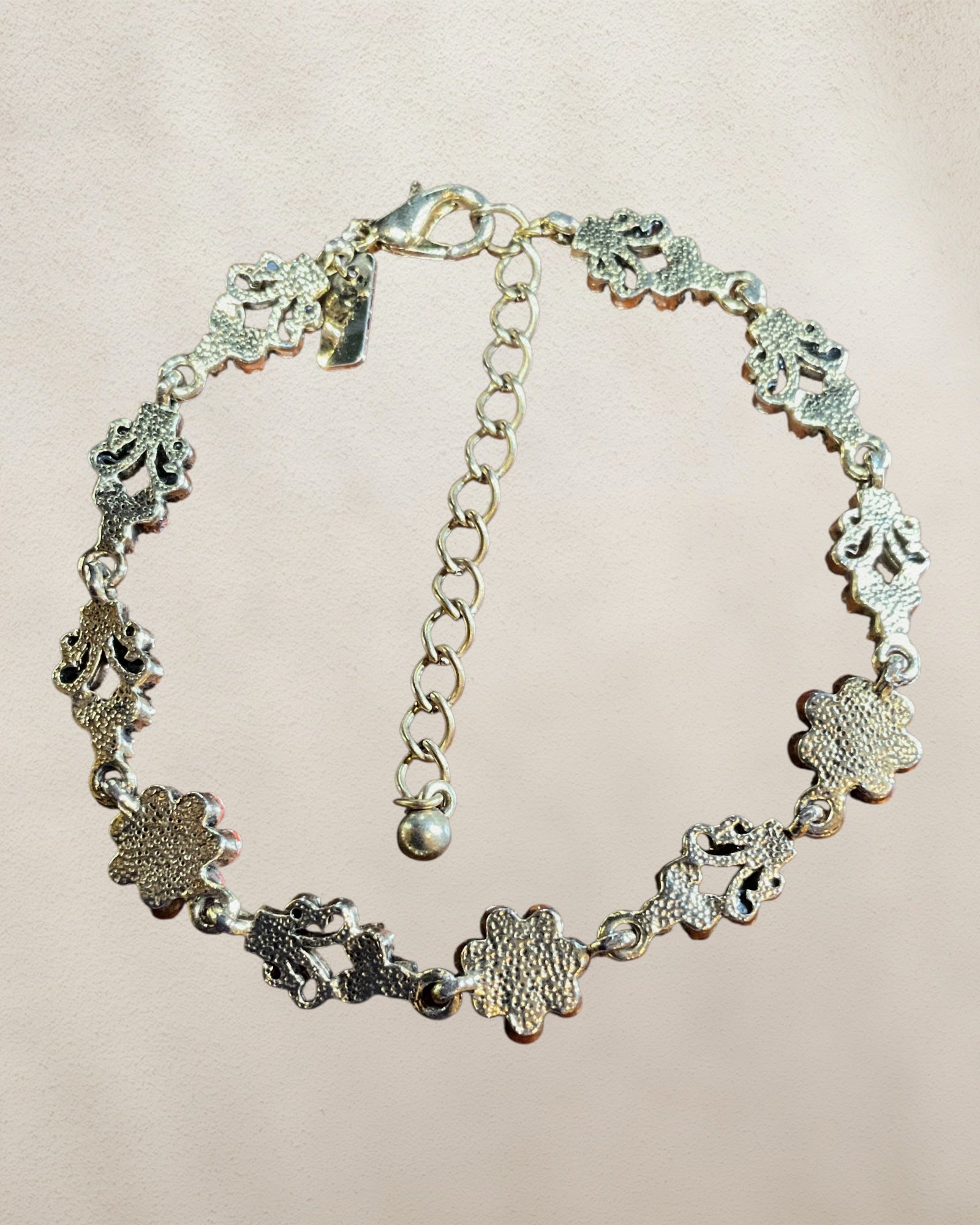 Bronze Adjustable Flower Bracelet - Estate Sale (Great Condition)