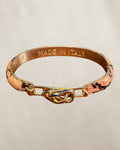 24k Gold Tone Italian Knot Snakeskin Cuff Bracelet Made in Italy - Estate Sale (Great Condition)