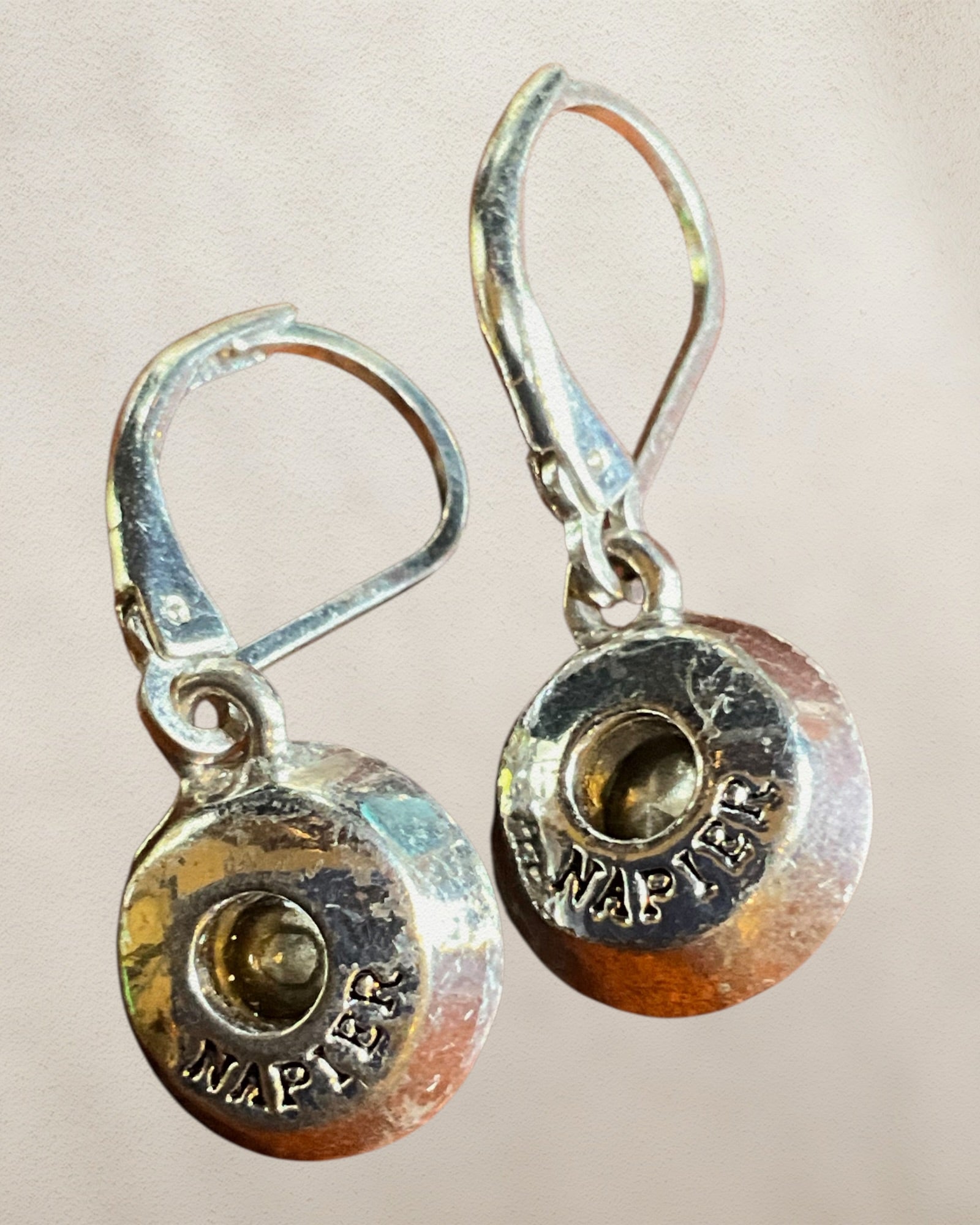 Napier Dangle Blue Topaz Earrings - Estate Sale (Great Condition)