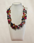 JCrew Gold-tone Multi Gemstone Necklace 16-18” - Estate Sale (Great Condition)