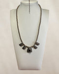 Vintage Carolyn Pollack Relios", "925 Sterling Silver", "Navajo Pearl Style Beads", and "Multi-Pendant Floral Garnet Necklace, 16-18” - Estate Sale (Great Condition)