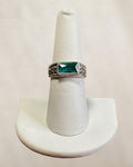 Sterling Silver Blue Topaz CZ Ring - Estate Sale (Great Condition)