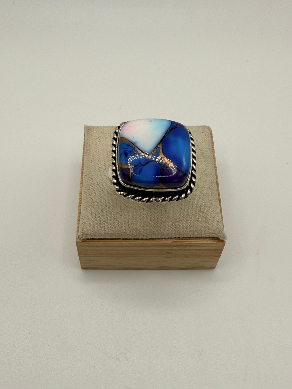 Sterling Silver over Copper Purple Dahlia Ring