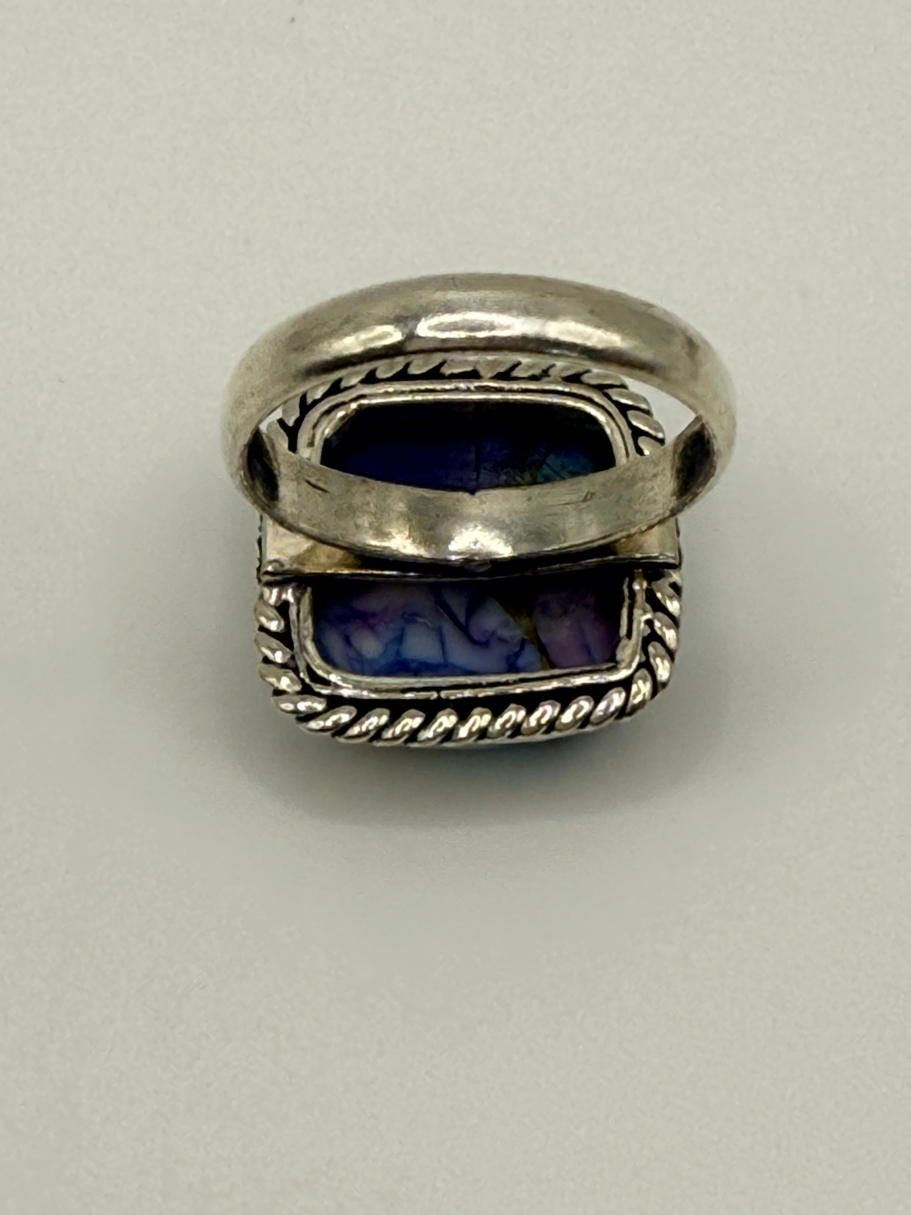 Sterling Silver over Copper Purple Dahlia Ring