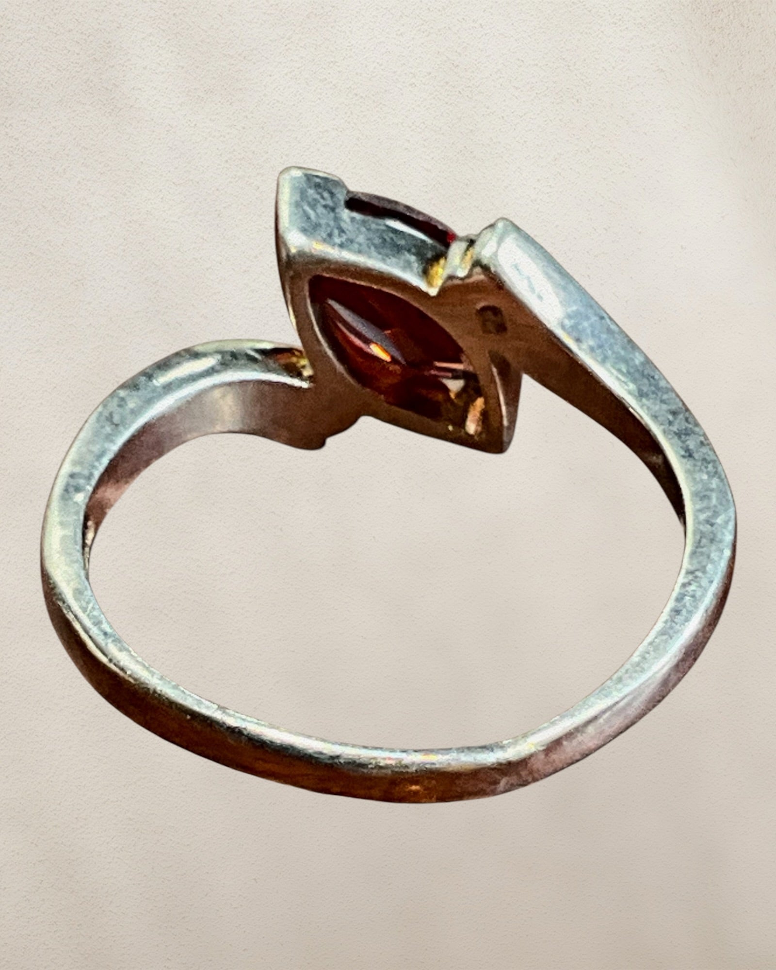 Sterling Silver Tourmaline Gemstone Ring - Estate Sale (Great Condition)