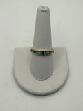 Bling Collection - 18k Gold Over Sterling Silver Larimar Gemstone Ring