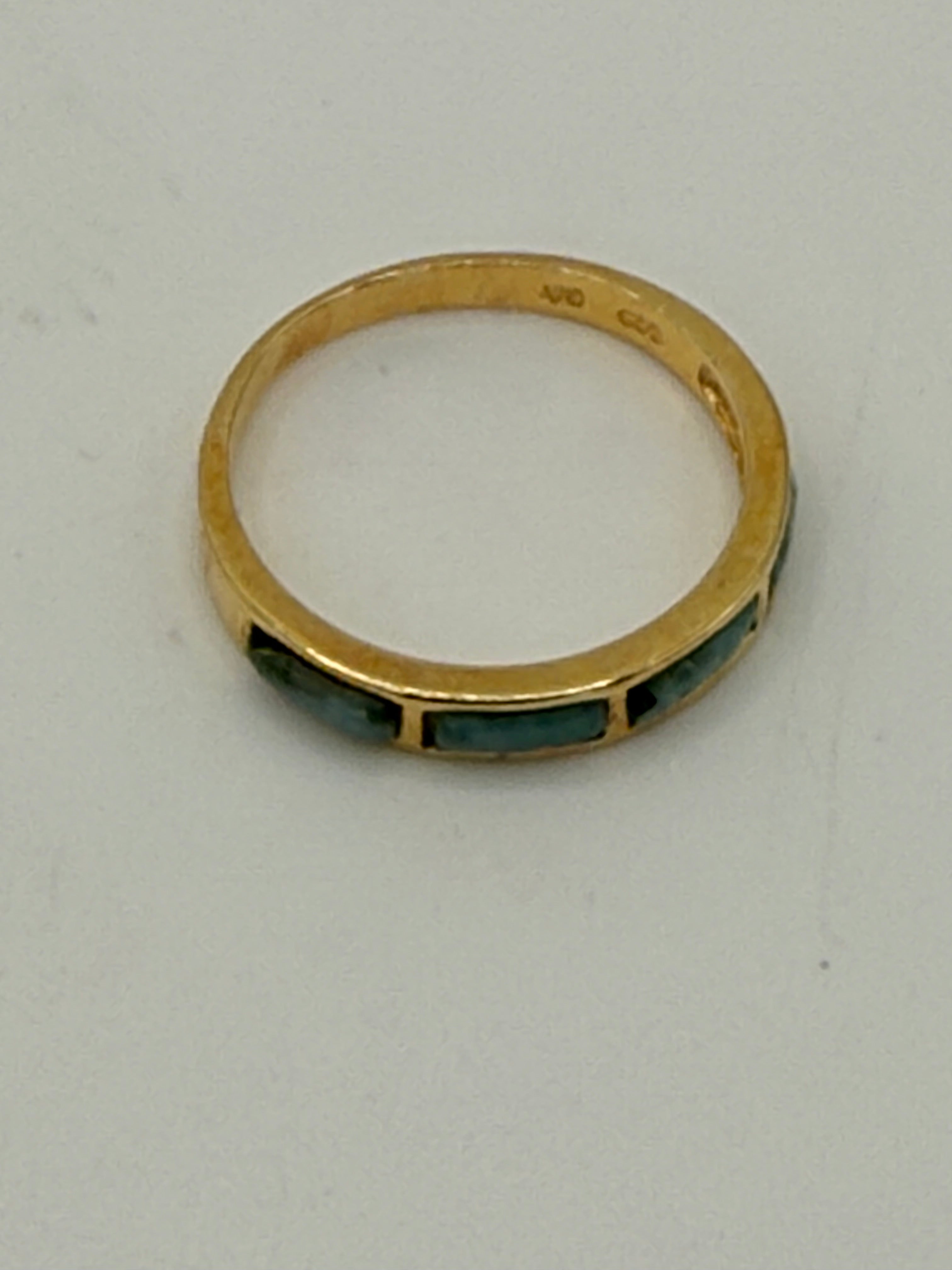 Bling Collection - 18k Gold Over Sterling Silver Larimar Gemstone Ring