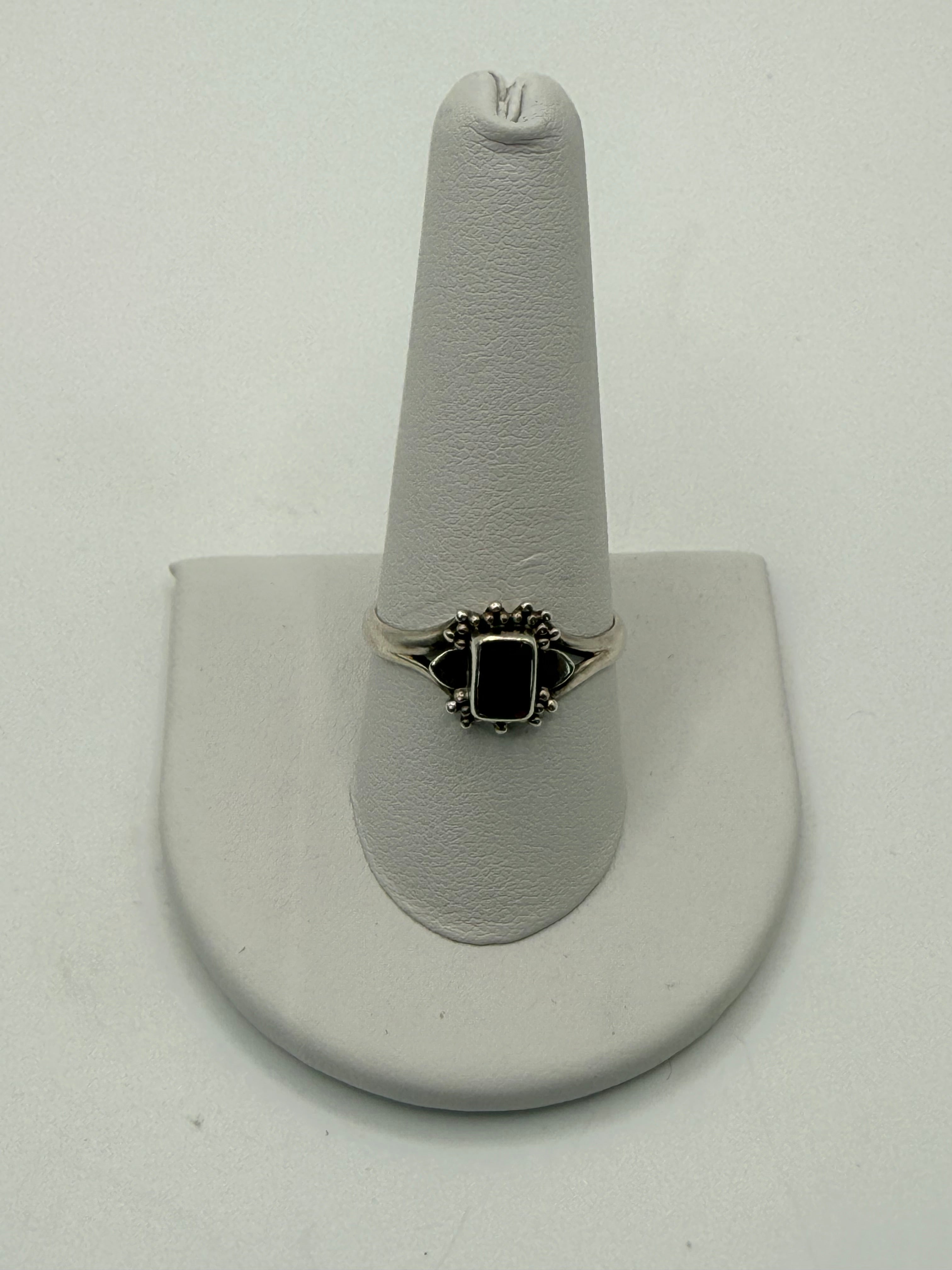 Sterling Silver Garnet Ring - Estate Sale (Great Condition)