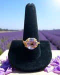 Amethyst CZ Wire Wrapped Ring (Size 10)