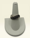 Sterling Silver Blue Sapphire Crossover Ring - Estate Sale (Great Condition)