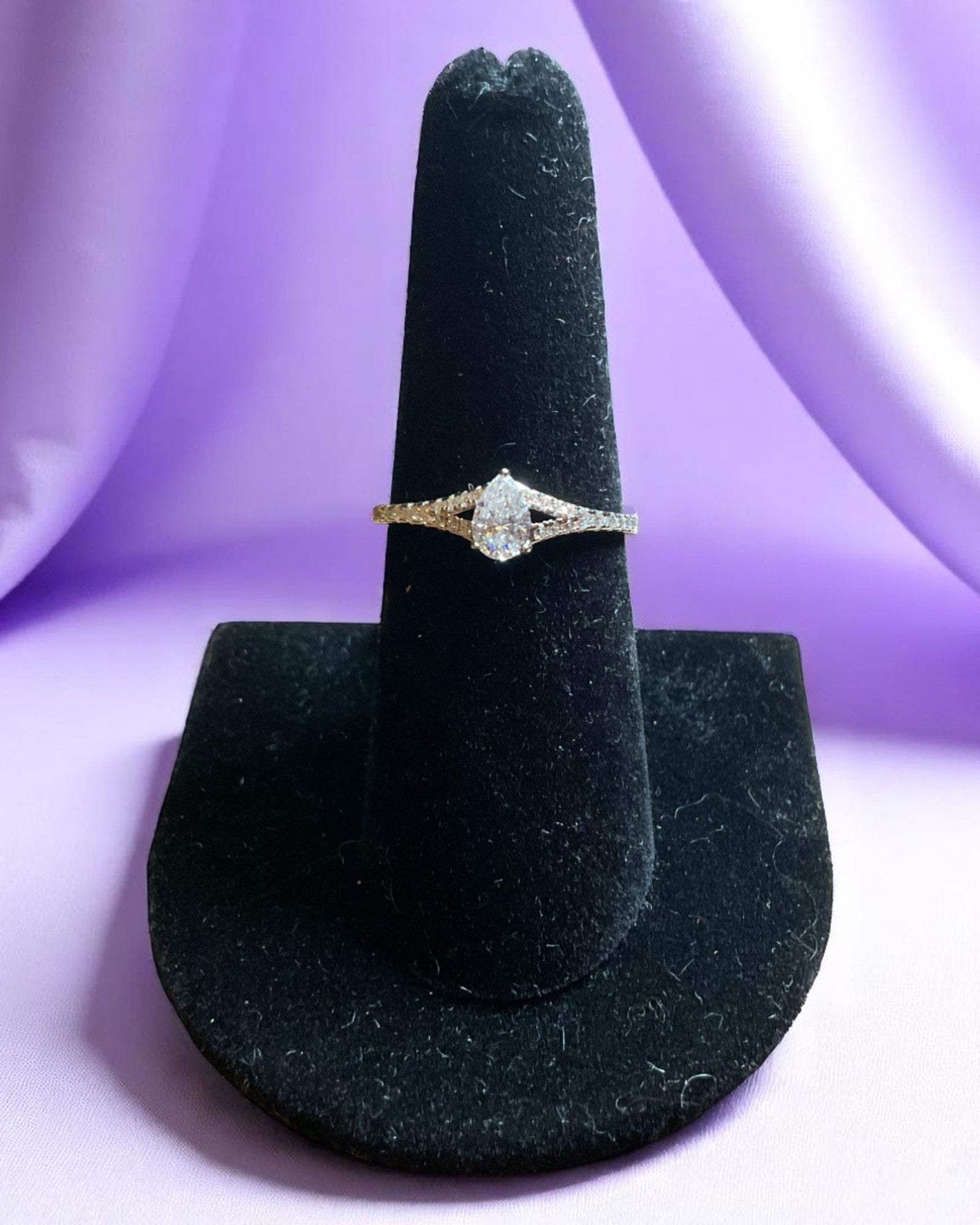 Bling Collection - Moissanite Solitaire Ring (Sterling)