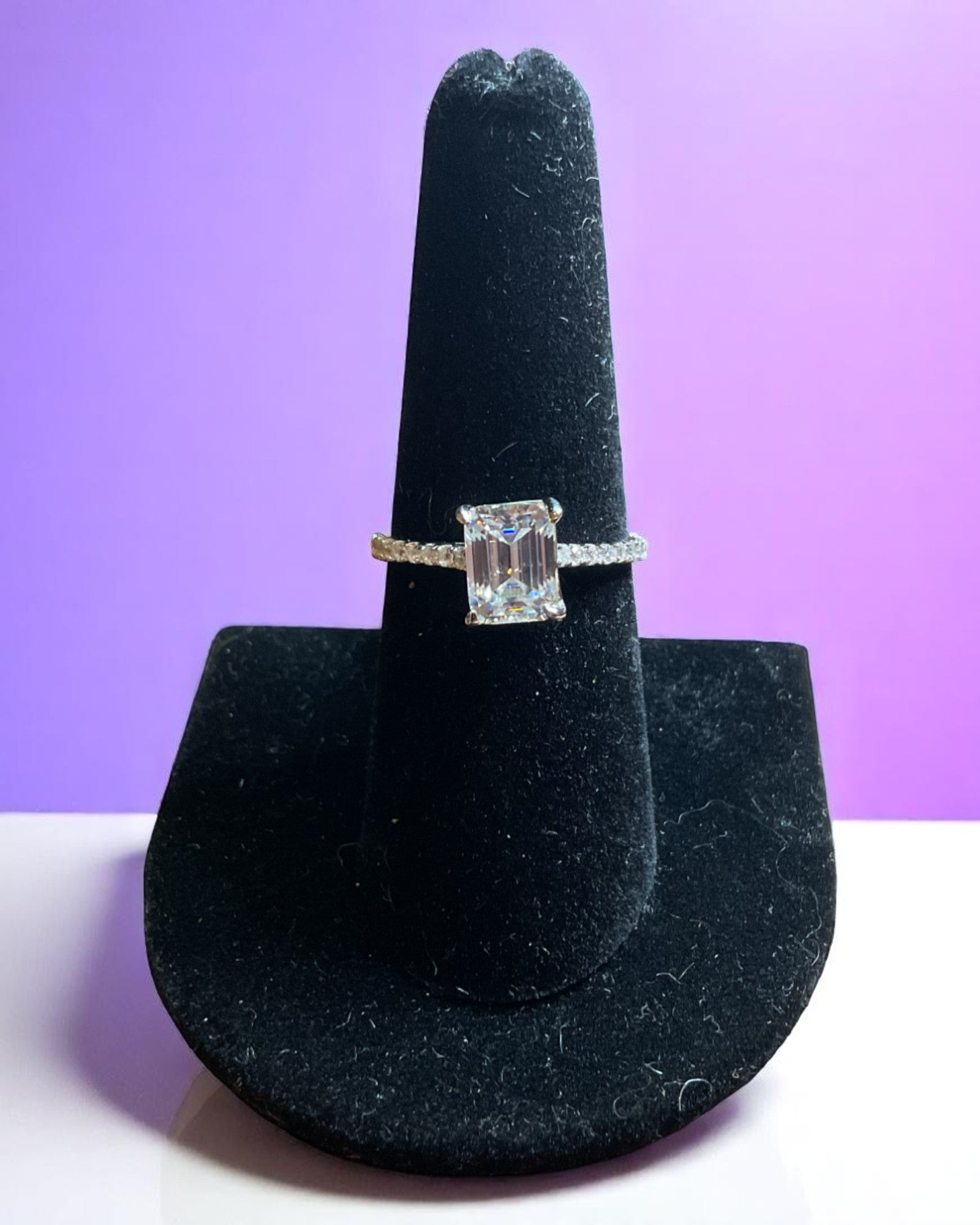 Bling Collection - Moissanite Solitaire Ring (Sterling)