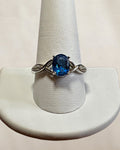 Sterling Silver Color Changing Sapphire Gemstone Ring - Estate Sale (Great Condition)