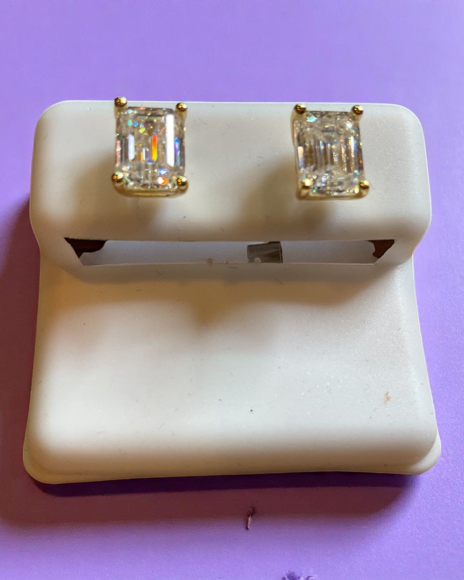 Bling Collection - Moissanite Stud Designer Earring (Sterling)