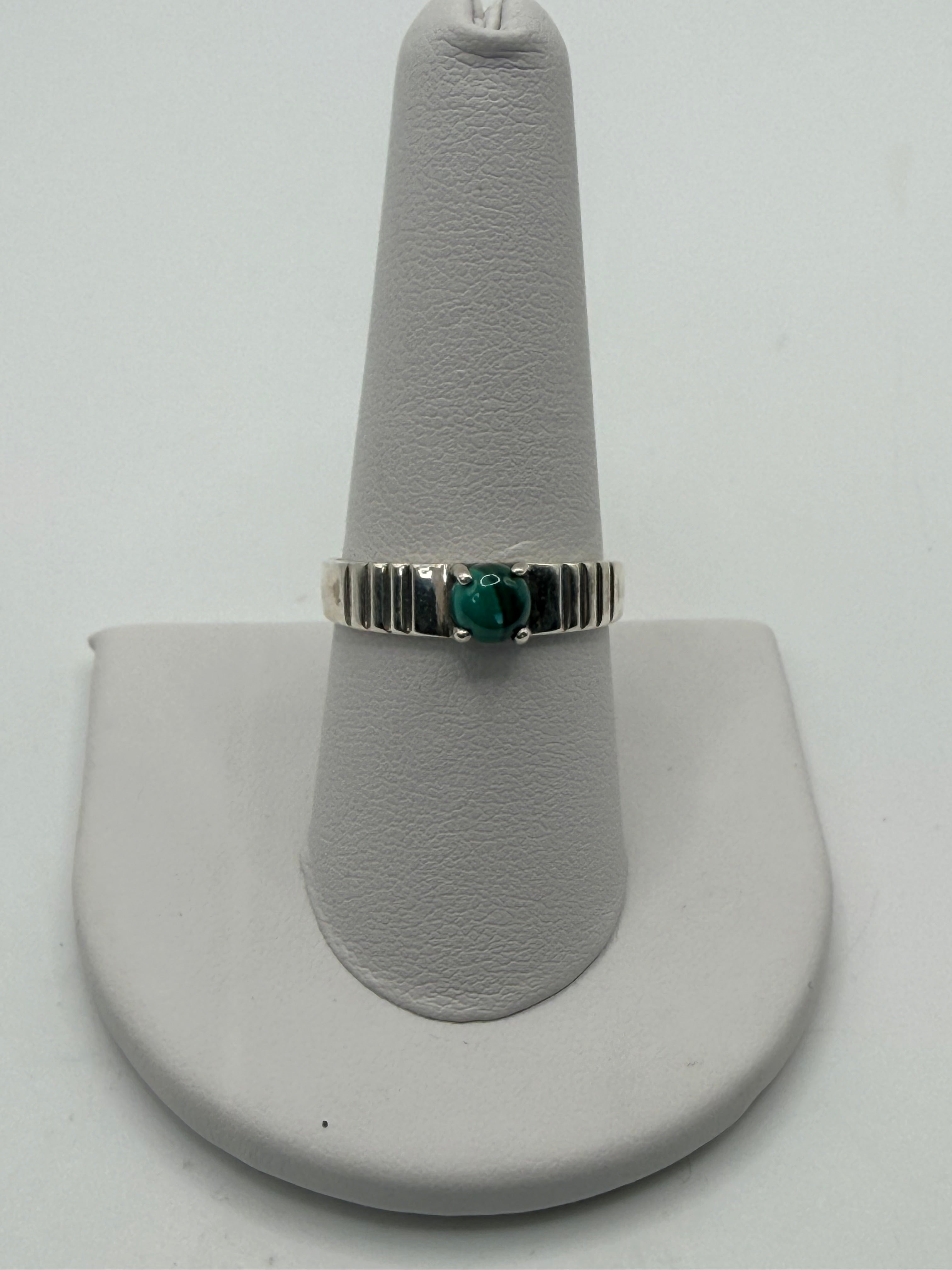 Bling Collection - Sterling Silver Malachite Gemstone Ring