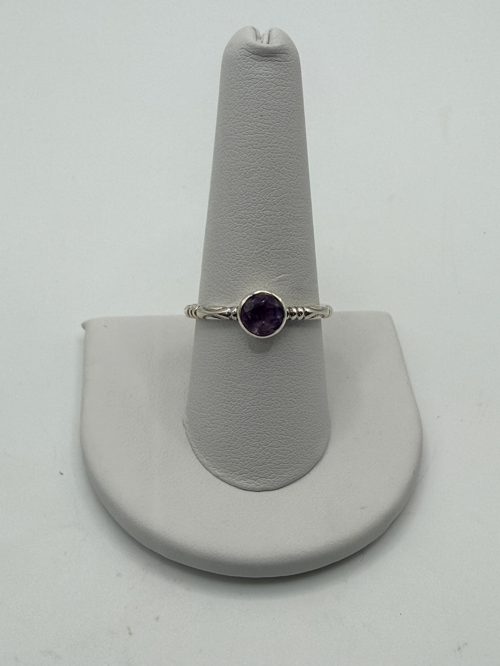 Bling Collection - Sterling Silver Amethyst Gemstone Ring