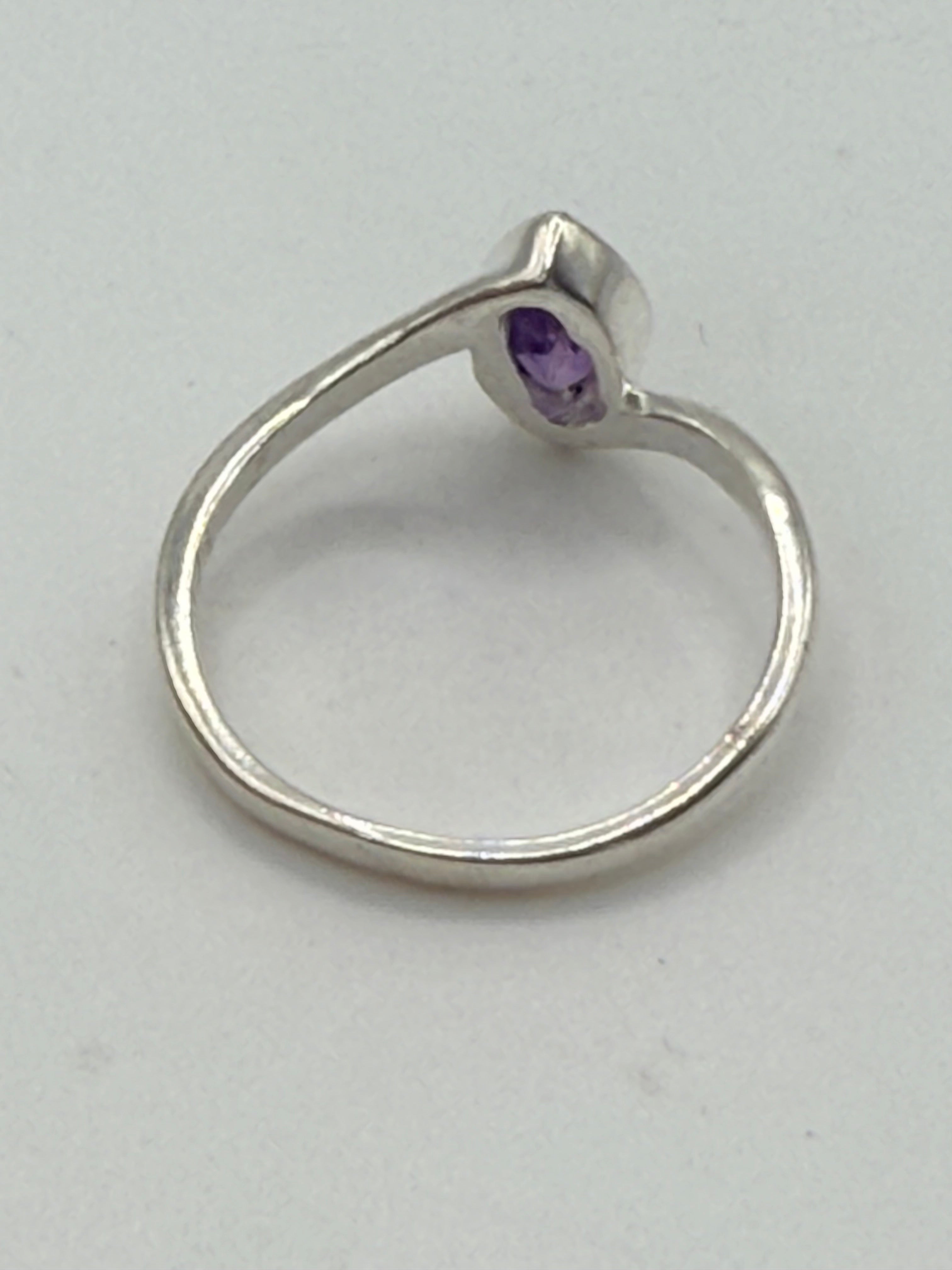 Bling Collection - Sterling Silver Amethyst Gemstone Ring