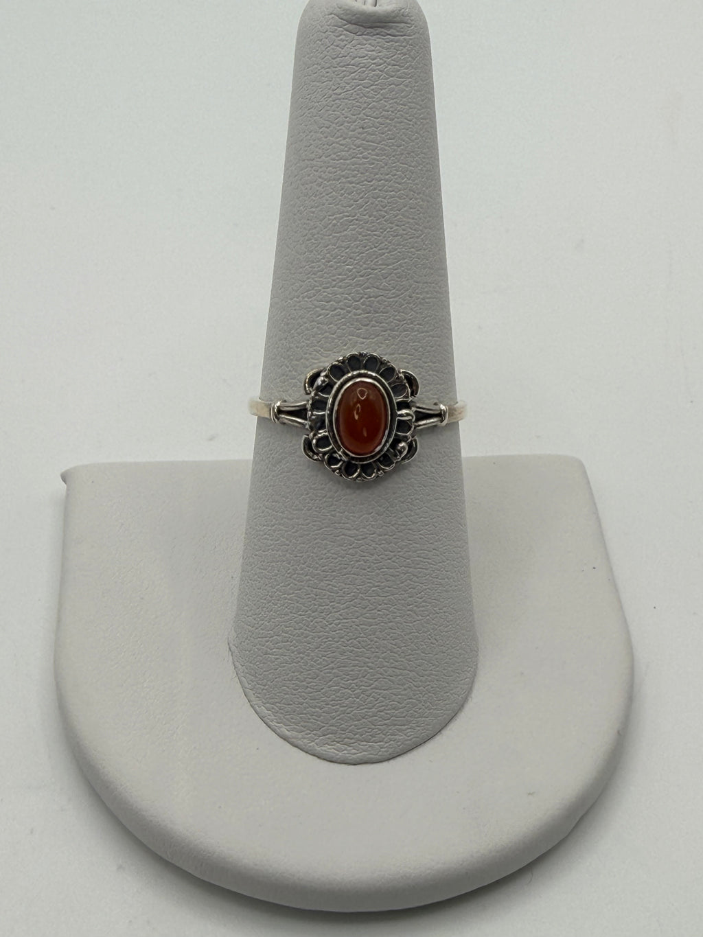 Bling Collection - Sterling Silver Carnelian Gemstone Ring
