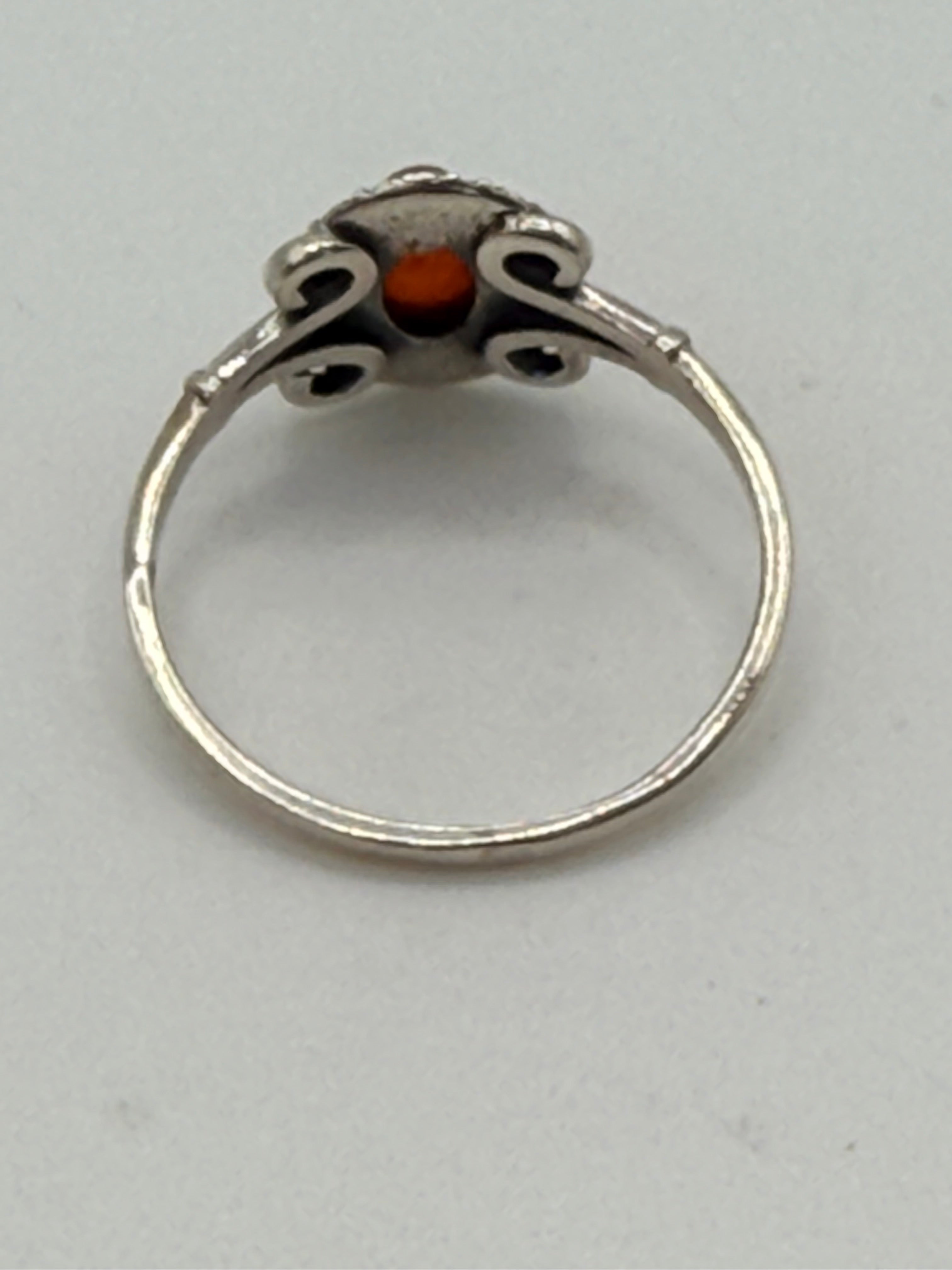 Bling Collection - Sterling Silver Carnelian Gemstone Ring