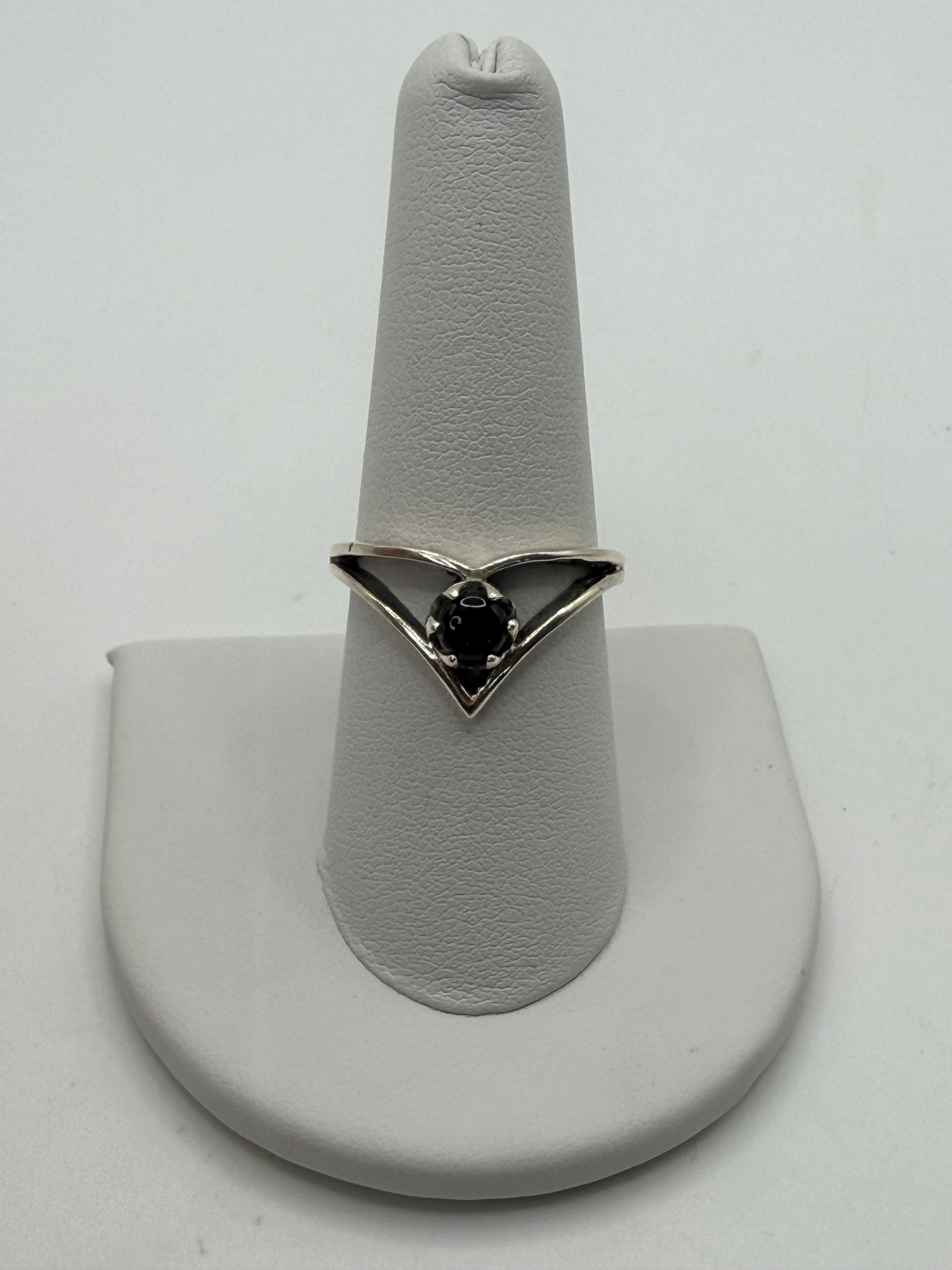 Bling Collection - Sterling Silver Black Onyx Gemstone Ring