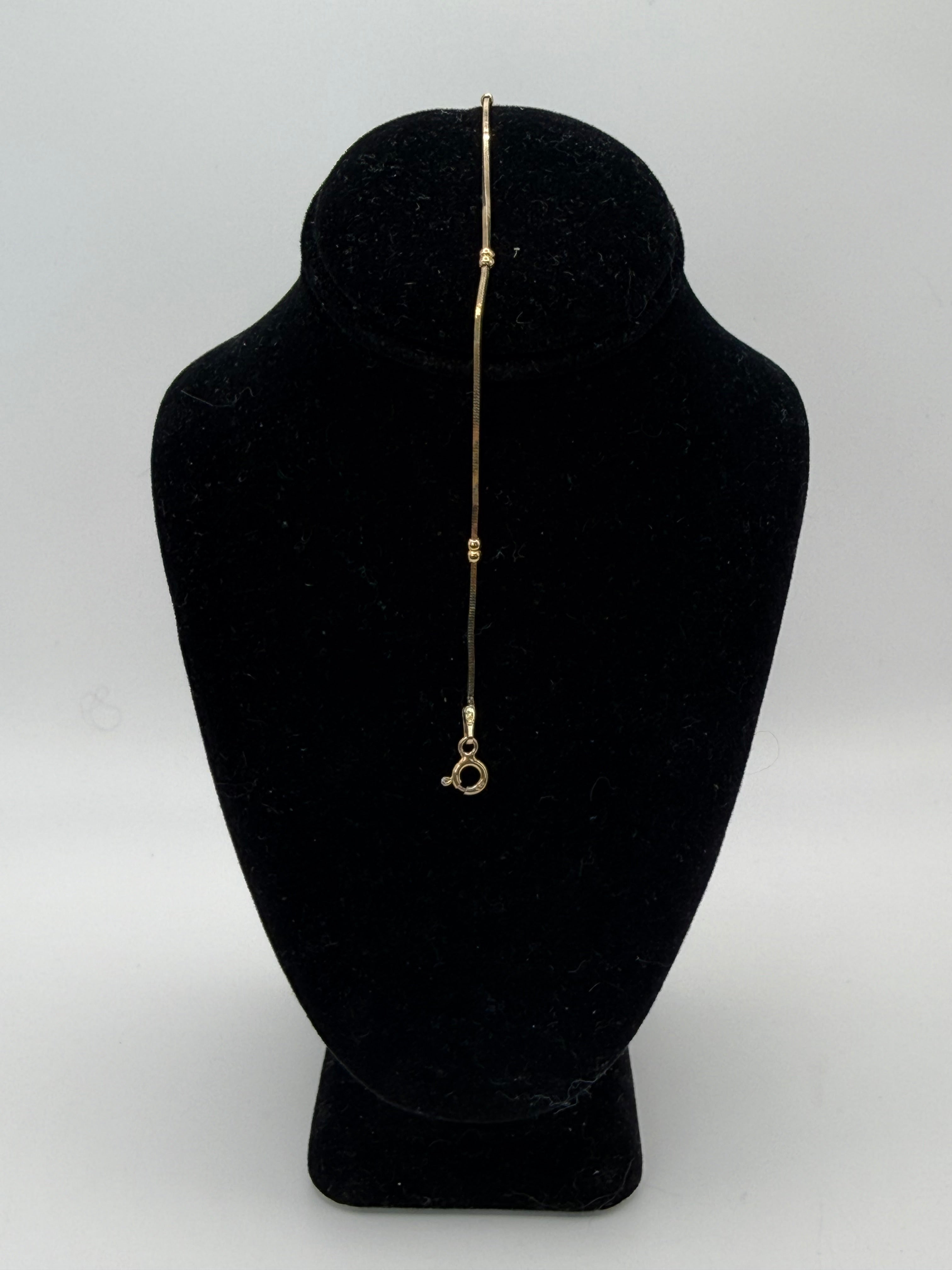 Gold Over Sterling Silver Anklet - Estate Sale (Great Condition)