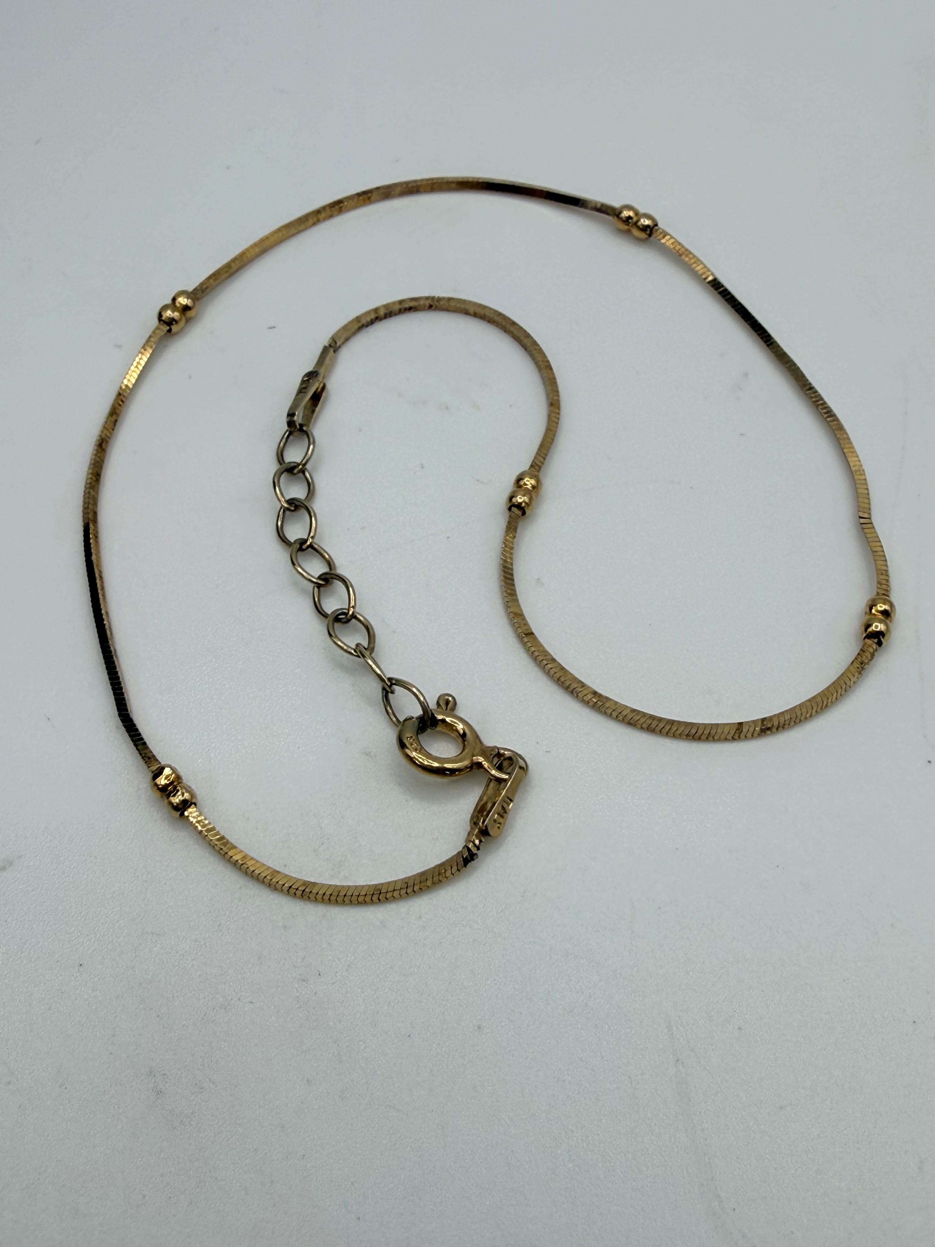 Gold Over Sterling Silver Anklet - Estate Sale (Great Condition)
