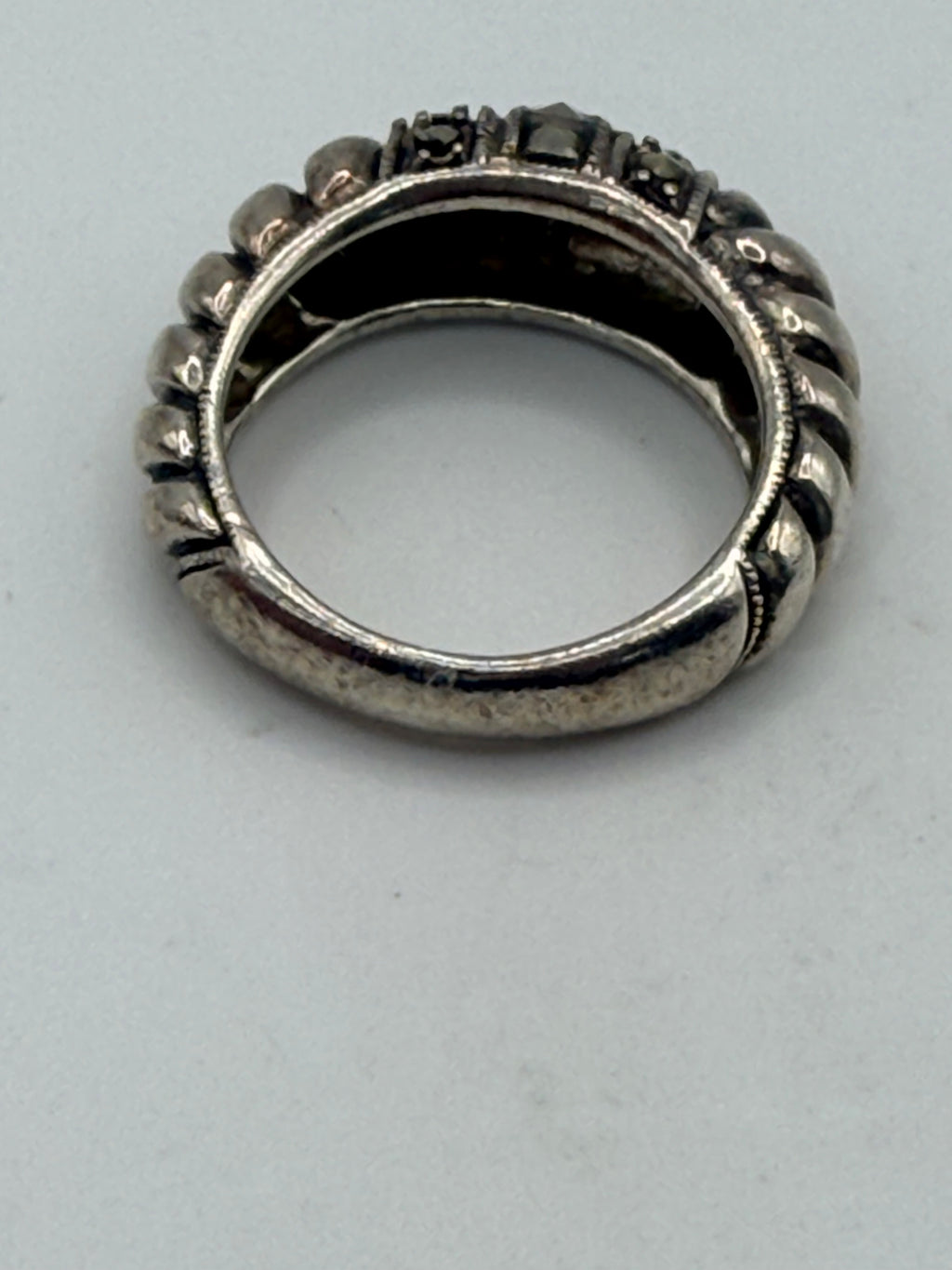 Sterling Silver & 18k Gold Designer Inspired Ring - Estate Sale (Great Condition)