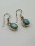 Bling Collection - Sterling Silver Larimar Dangle Earrings