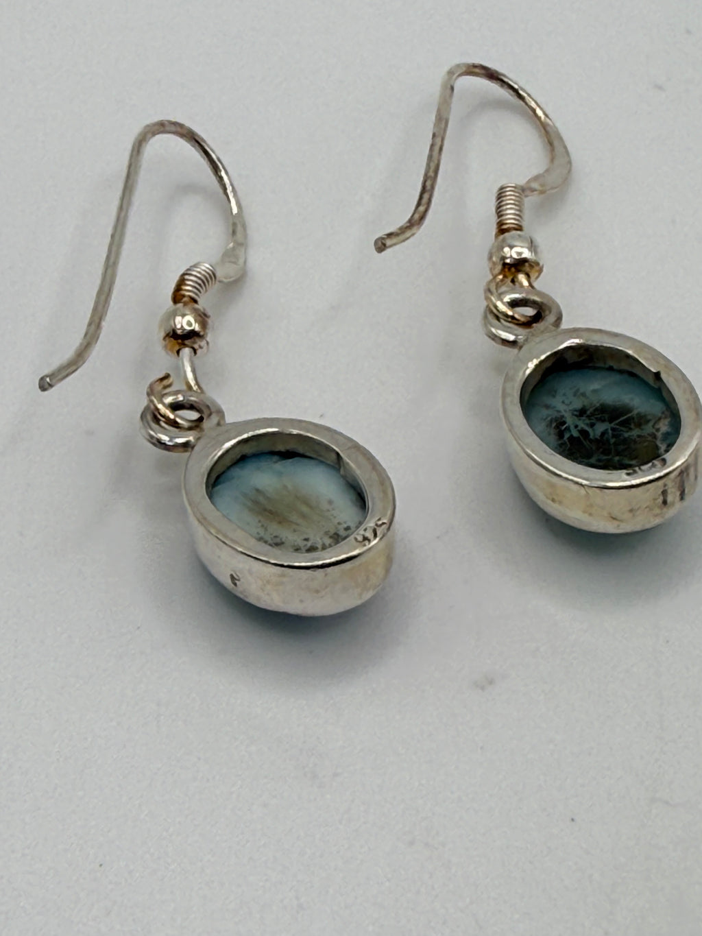 Bling Collection - Sterling Silver Larimar Dangle Earrings