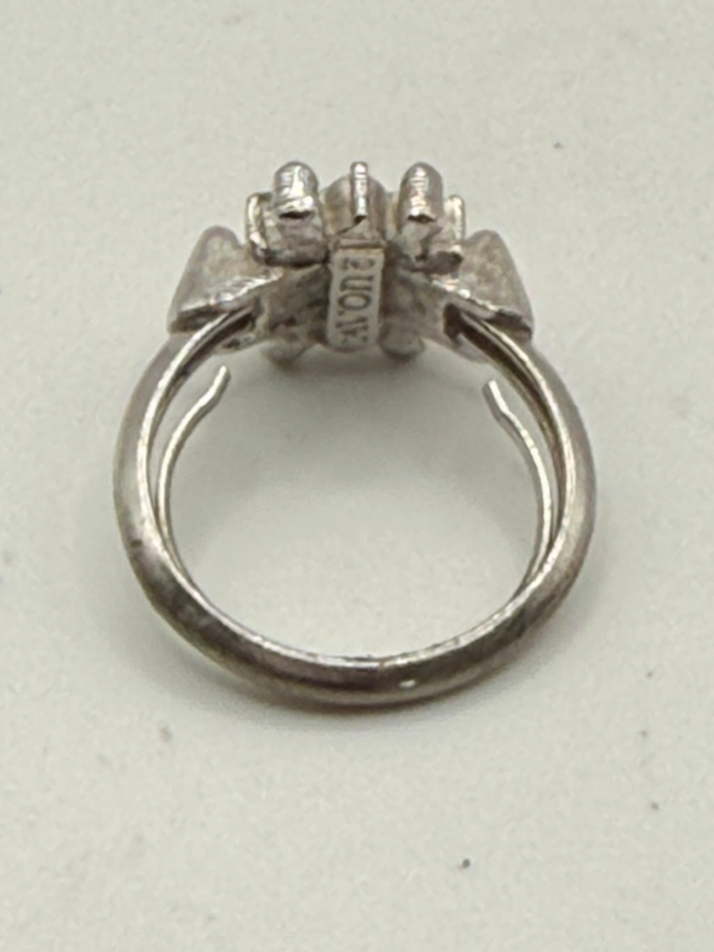 Avon Starsong Clear and Blue Sapphire Colored Ring - Estate Sale (Great Condition)
